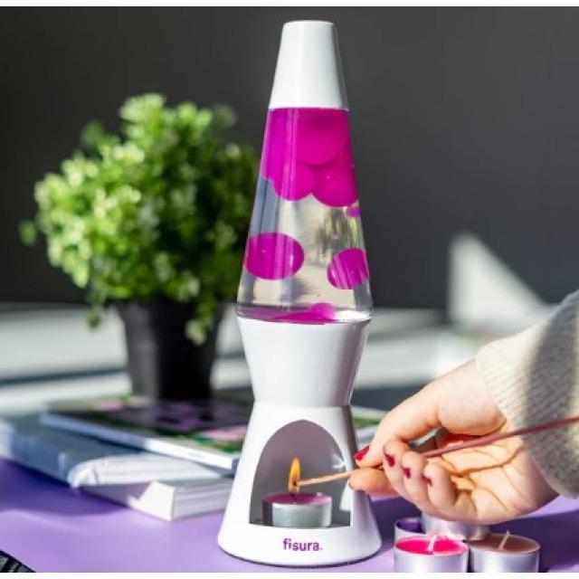 Actual product image Fisura Pink lava lamp - candle operated by
