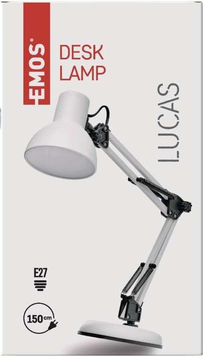 Produktbild Emos Schreibtischlampe LUCAS, Weiss (E27)