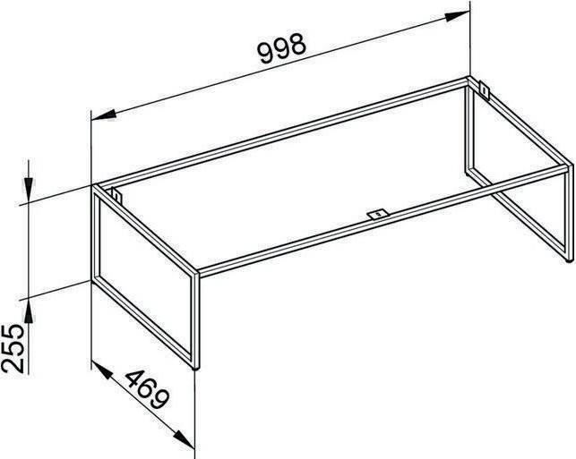 Actual product image Keuco Floor rack X-LINE 1000x250x470mm truffle