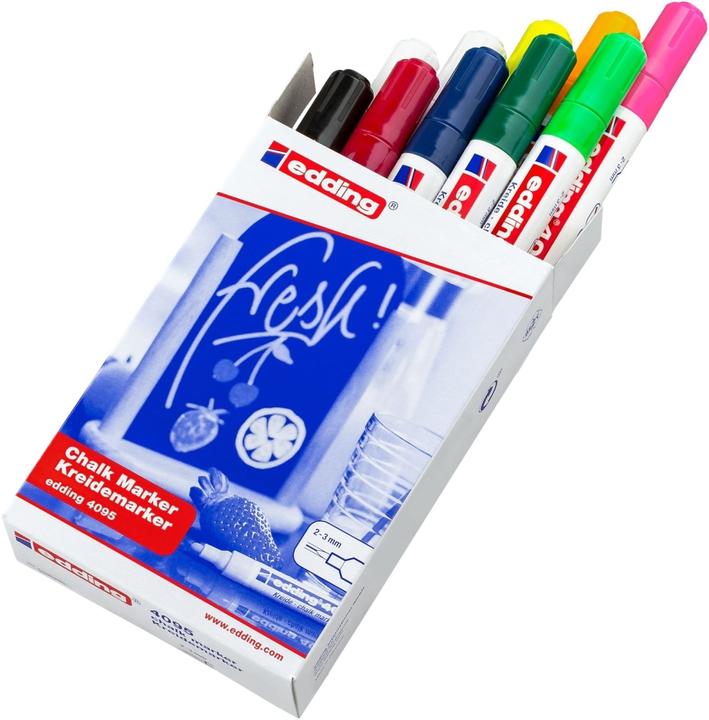 Edding Chalk marker 4095 (Multicoloured, 9 colours, 3 mm, 10 x)