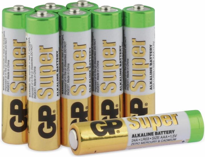 Immagine prodotto GP Batteries Super Alcalina (8 pz., AAA, 2400 mAh)