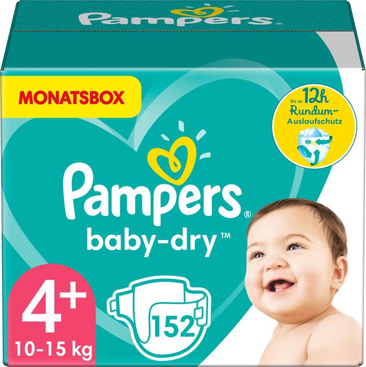 Produktbild Pampers Baby-Dry (Gr. 4+, Monatsbox, 152 Stück)