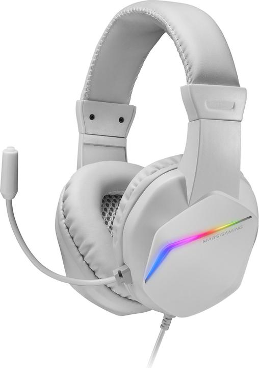 Produktbild Mars Gaming Casque Micro Gamer MH122 RGB (Blanc) (Kabelgebunden)
