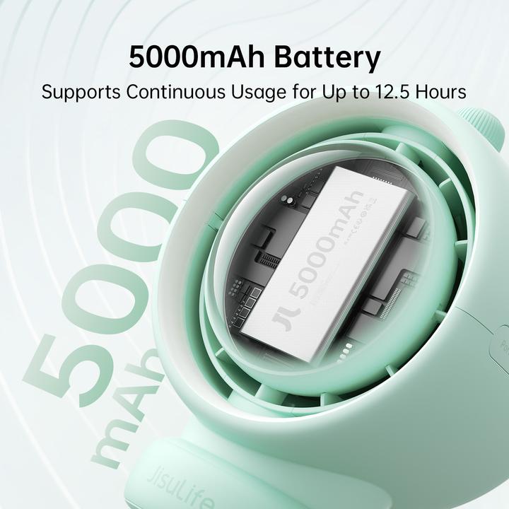 Actual product image Jisulife Stroller Fan Life2S (5000mAh) green