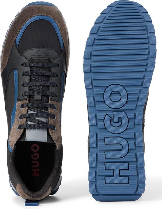 Actual product image HUGO Mens Icelin Suede Panel Running Trainers (39.5)