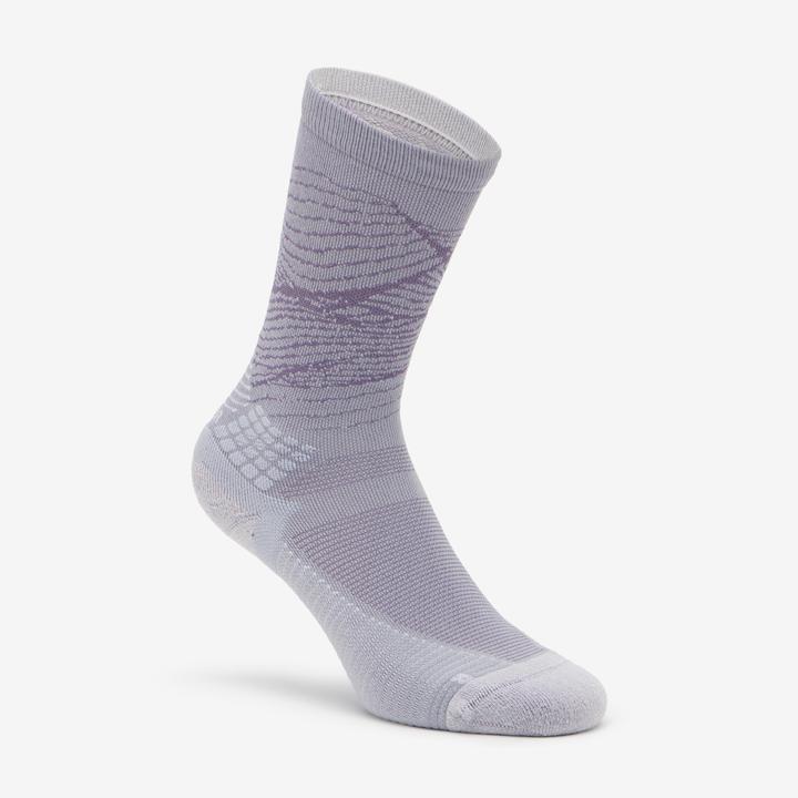 Image du produit Quechua Chaussettes randonnée - hike 500 high gris et abricot x2 paires (35, 38)