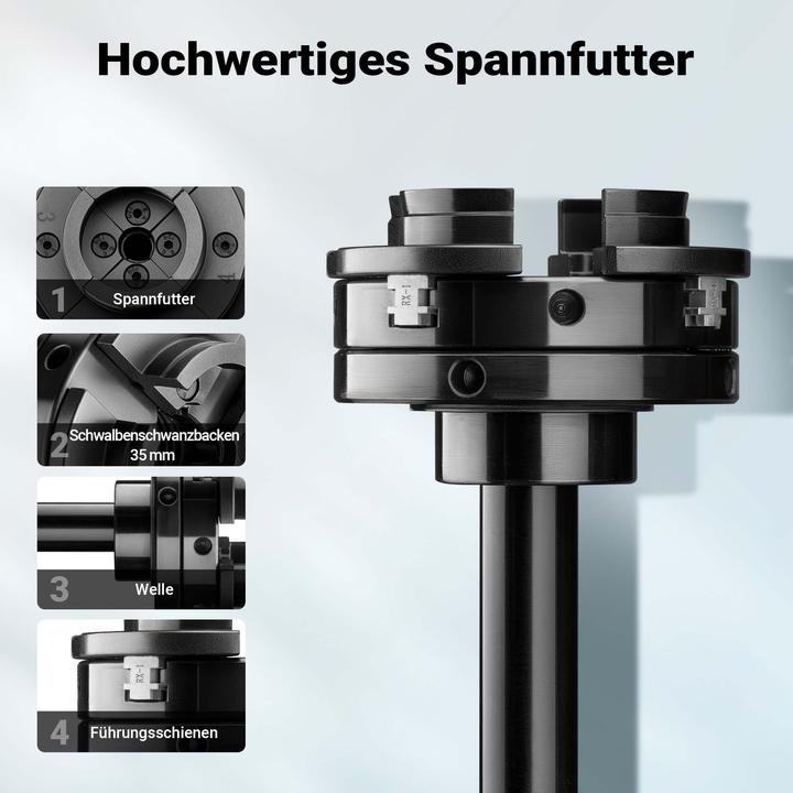 Produktbild Wiltec Ersatz Spannfutter Drechselbank Drechselfutter M33 x 3,5 Backenfutter