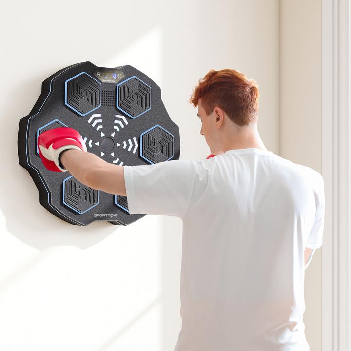 Immagine prodotto SportNow Music Boxing Machine Kunstleder, Kunststoff Schwarz (44 cm)