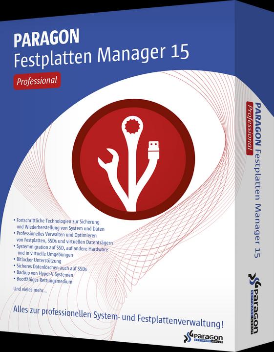 Actual product image Avanquest Paragon Hard Disk Manager 15 Professional (1 User, unlimited)