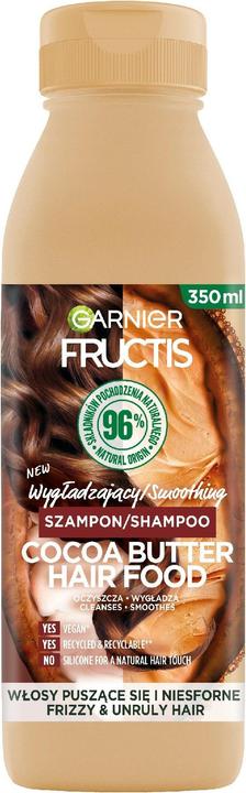 Garnier Fructis Cocoa Butter Hair Food Shampoo Shampoo For Frizzy And Unruly Hair 350Ml (350 ml, Flüssiges Shampoo)