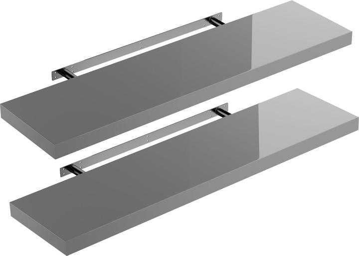 2er Set hochglanz grau