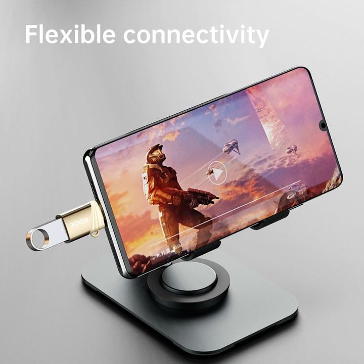 Produktbild Rock - L12 USB-A 3.0 zu Type-C OTG Adapter, Gold (USB-A, USB Typ C)