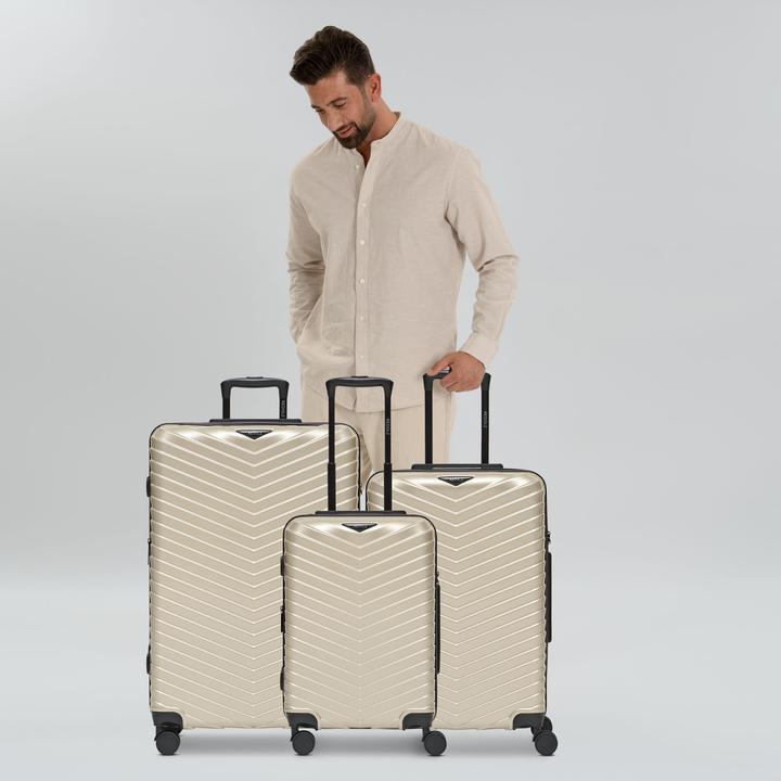 Produktbild Redolz Essentials 18 4 Rollen Kofferset 3-teilig mit Dehnfalte (226 l, XL (ab 115l))