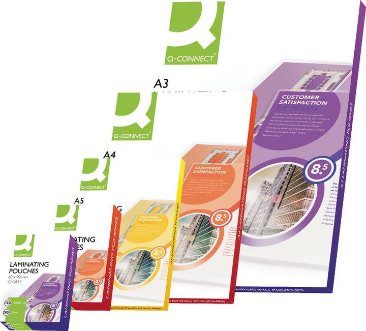 Immagine prodotto Q-Connect Pellicole di laminazione lucide (A4, 100 Pezzo/i, 125 µm)