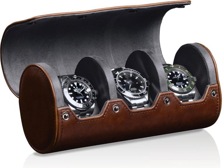 Immagine prodotto Heisse & Söhne Rotolo vintage con 3 orologi - Marrone