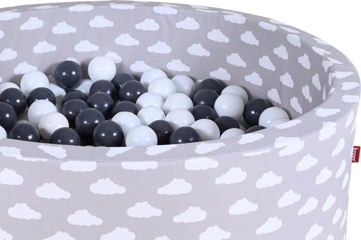 Immagine prodotto Knorrtoys Bällebad soft - "Grey white clouds" - 300 balls grey/creme (ca. 6cm Durchmesser)