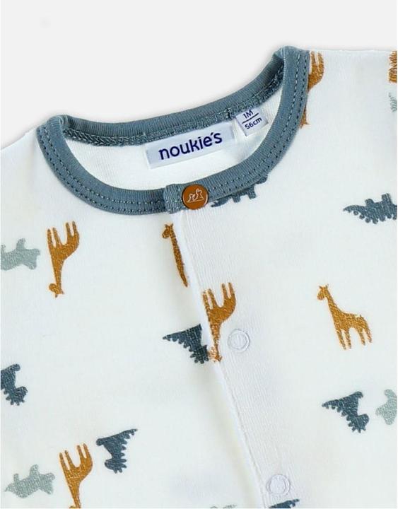 Actual product image Noukies Romper suit velour with animals white size 68 (68)
