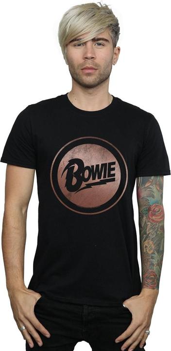 Immagine prodotto David Bowie Rose Gold Circle Maglietta Uomo (L)