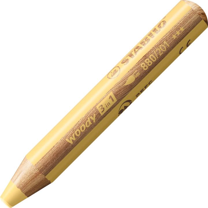 Image du produit STABILO woody 3 en 1 crayon de couleur (Jaune pastel, 1 x)