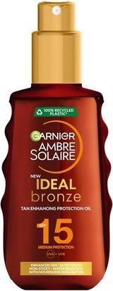 Productafbeelding NoName Ambre Solaire Ideaal Brons Beschermende Olie Zonnecrème SPF15 met Shea Butter 150ml (Zonnebrandolie, SPF 15, 150 ml)