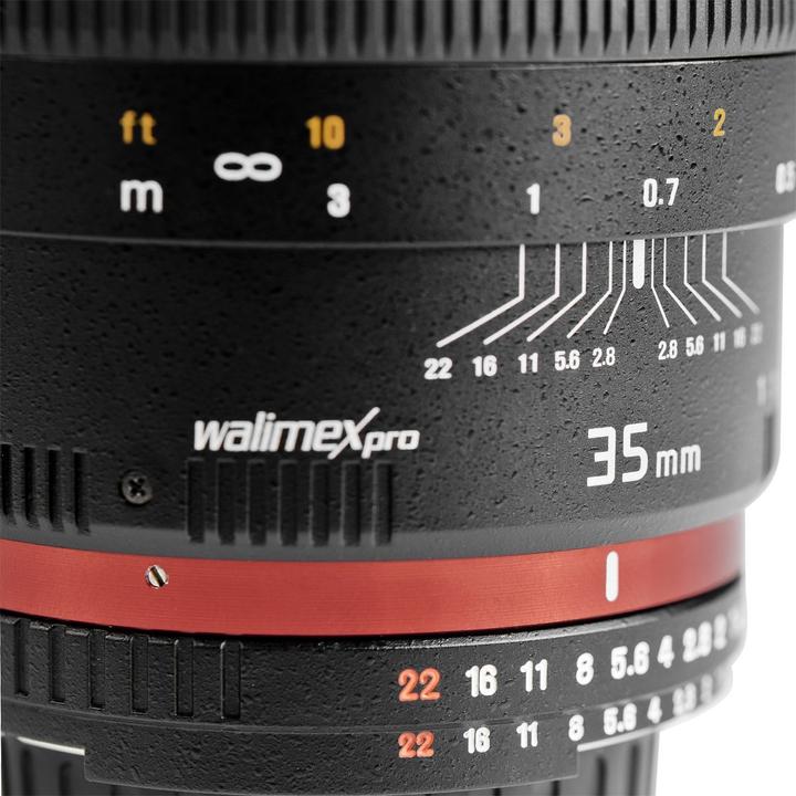 Actual product image Walimex pro Pro lens 35mm, f/1.4, Nikon (Nikon F, full size)