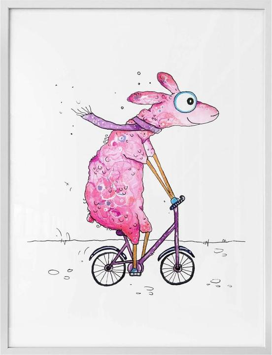 Image du produit Trenddeko Lama à vélo (24 x 30 cm)