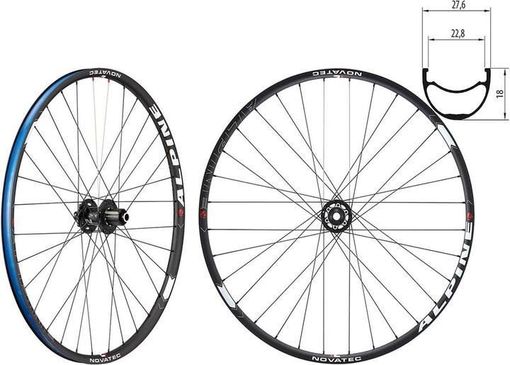 Actual product image Novatec Alpine Disc wheelset 29"10s (Wheelset, 29")