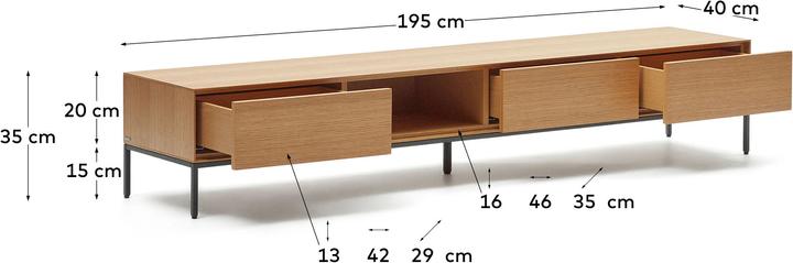 Image du produit Kave Home Vedrana (195 x 35 x 40 cm)
