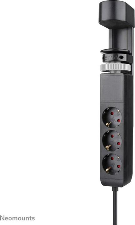 Neomounts Tischsteckdose mit Klemme 3-fach/230V/USB-A/2xUSB-C/schwarz (Tisch)