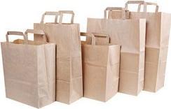 Produktbild Naturestar Papiertragetaschen Bio 180x80x220mm braun Kraftpapier VE=250 Stück (250 Stück)