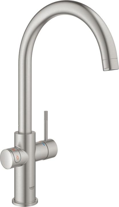 Actual product image Grohe Kitchen faucet with filter system and M size boiler Red DUO 30083DC1, stainless steel