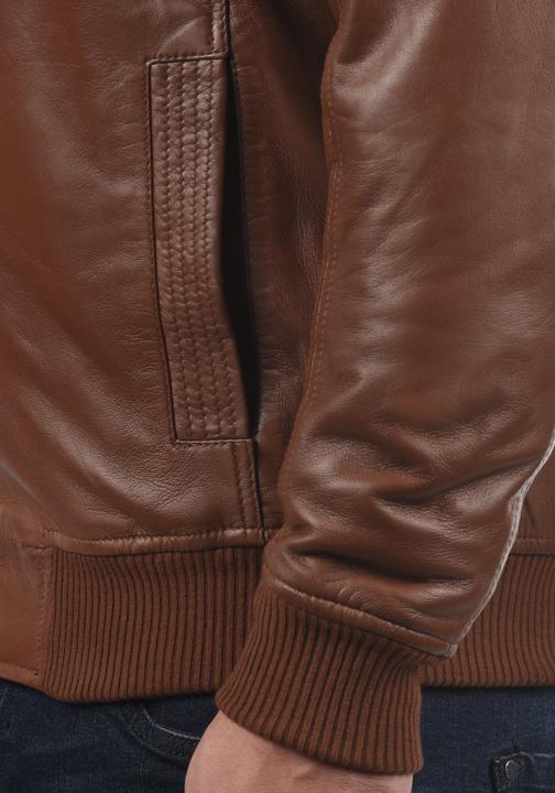 Immagine prodotto Solid Giacca In Pelle Giubotto Di Pelle Giacche Da UomoCon Collo Alto Vera Pelle (3XL)