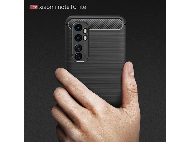 Produktbild Screenguard Xiaomi Mi Note 10 Lite Hülle Carbon Brushed Soft TPU (Xiaomi Mi Note 10 Lite)