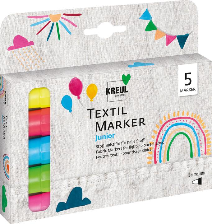Image du produit Kreul Marqueur textile Junior (Multi, 4 mm, 5 x)