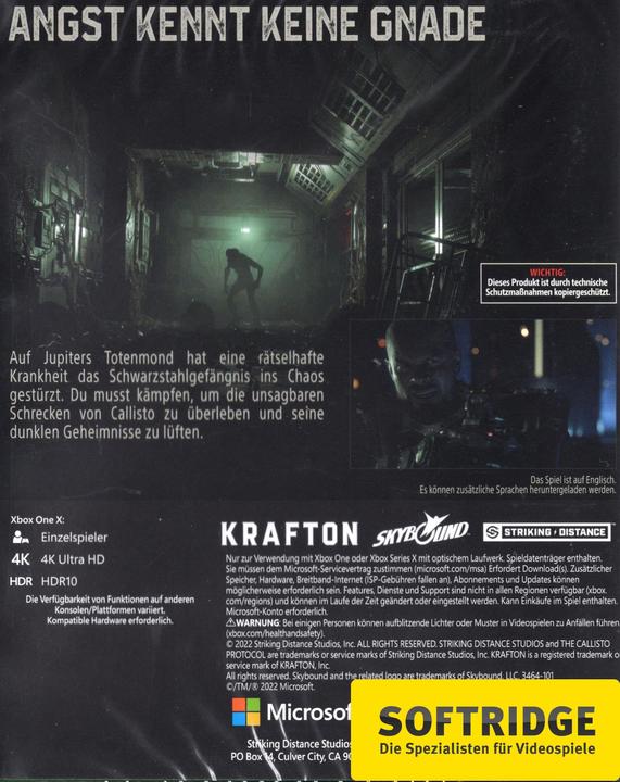 Actual product image Skybound The Callisto Protocol (Xbox One S, DE)