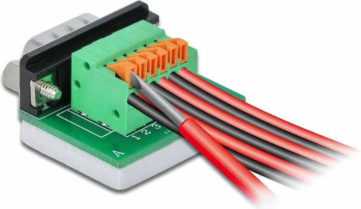 Produktbild Delock Adapter Terminalblock RS232 DB9 Stecker horizontal