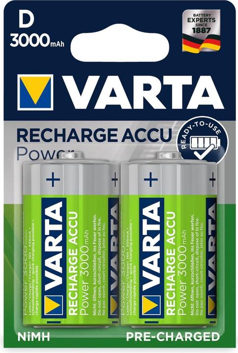 Varta Recharge Accu Power (2 Stk., D, 3000 mAh)