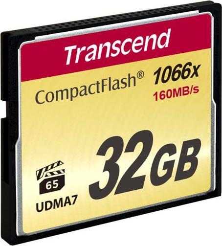 Produktbild Transcend 32 GB CompactFlash-Karte mit 1000-facher Schreibgeschwindigkeit (32 GB, CF)