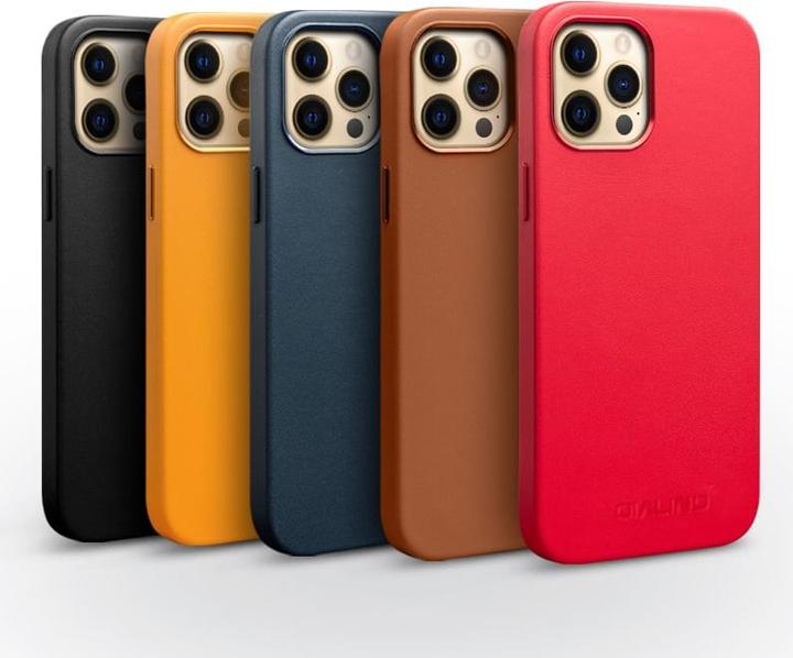 Image du produit QiAlino Coque cuir véritable (compatible MagSafe) (Apple iPhone 12)