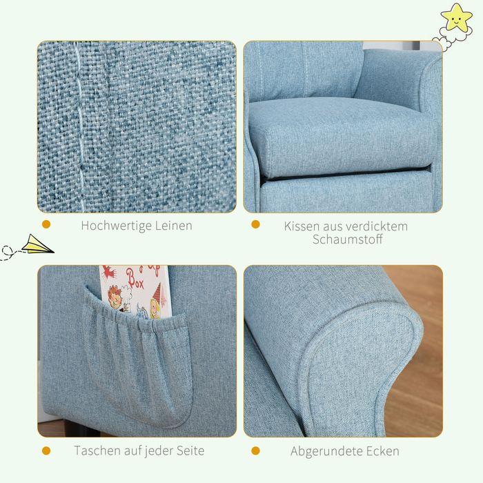 Produktbild Swisshandel24 Kindersofa Kindercouch Kindersessel Stuhl Liegesofa verstellbar mit Fussstütze für 3-5 Jahre Jungen (Kindersessel)