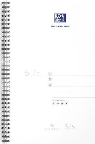 Image du produit Oxford Cahier Essentials A4 Petits Carreaux 5mm 180 Pages Reliure Intégrale Couverture Carte Noir (A4, Quadrillé)