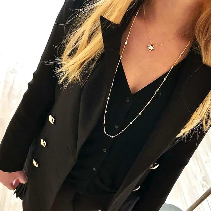 Immagine prodotto Candy Collana Gemma, argento 925, placcata oro (Argento 925, Placcato oro 18k, 42 - 45 cm)
