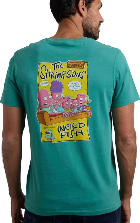 Actual product image Weird Fish Mens Shrimpsons Back Print T-Shirt (L)