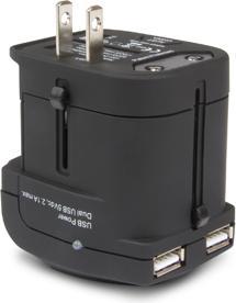 Produktbild Hamlet Traver Adapter universal reiseadapter für steckdosen plus usb-ladegerät (1750 W)