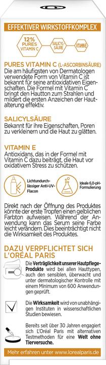 Valori nutrizionali e ingredienti L'Oréal Paris Revitalift Siero Clinico alla Vitamina C 30 ml (30 ml)