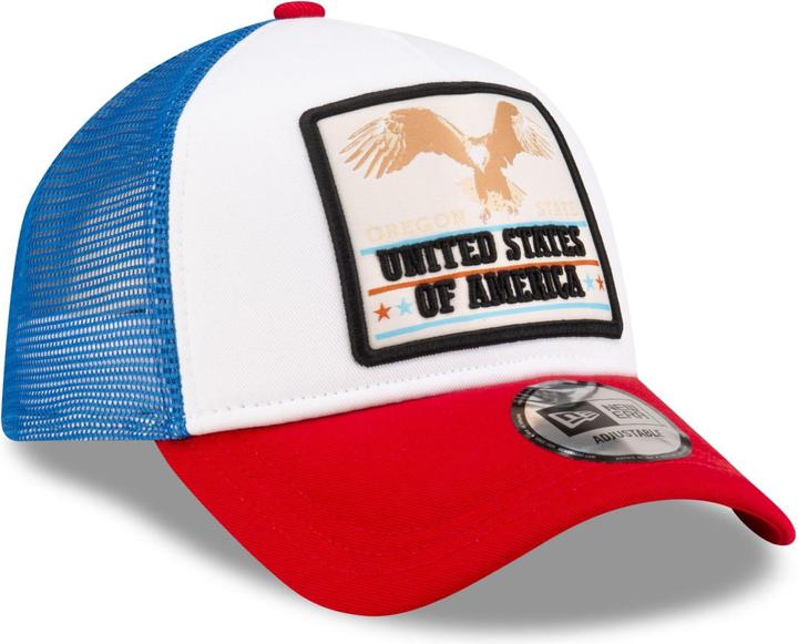 Produktbild New Era Adjustable A-Frame Trucker Cap - USA EAGLE