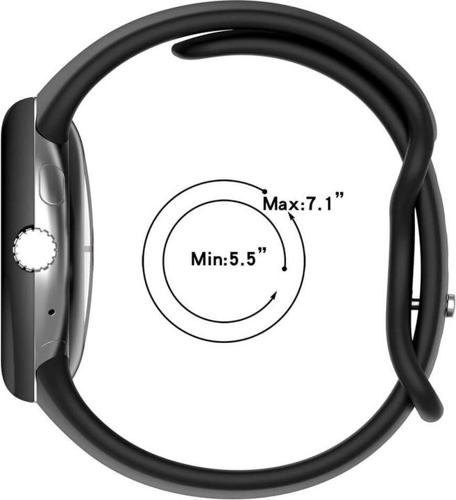 Actual product image Cover-Discount Google Pixel Watch 3 - 45mm - Silikon Sportarmband Ersatzband (Silicone)