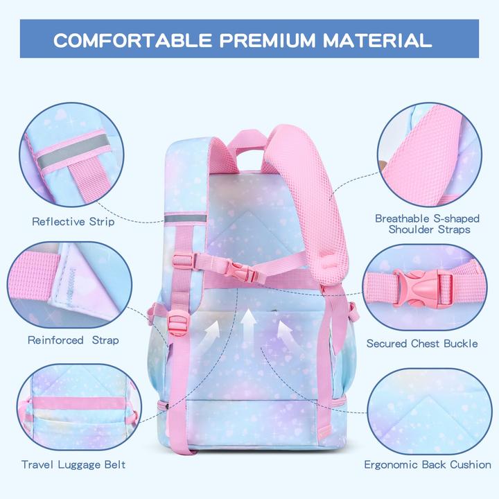 Image du produit Only-Bags.Store Sac à dos 2 en 1 & sac à pain isotherme, sac à dos scolaire pour les élèves du primaire