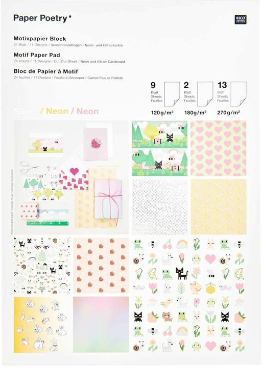Produktbild Rico Design Motivpapierblock Futschikato, Pi.300791 (295 g/m², 24 x)