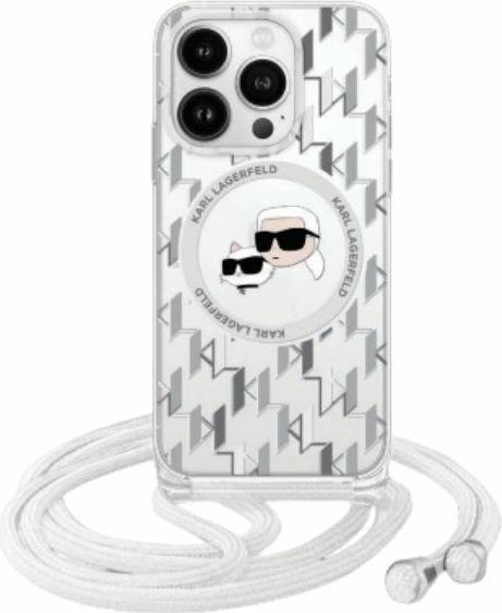 Produktbild Karl Lagerfeld KLHMP16XHCKCKLCT iPhone 16 Pro Max 6.9" transparent hardcase IML Crossbody Monogra (Apple iPhone 16 Pro Max)
